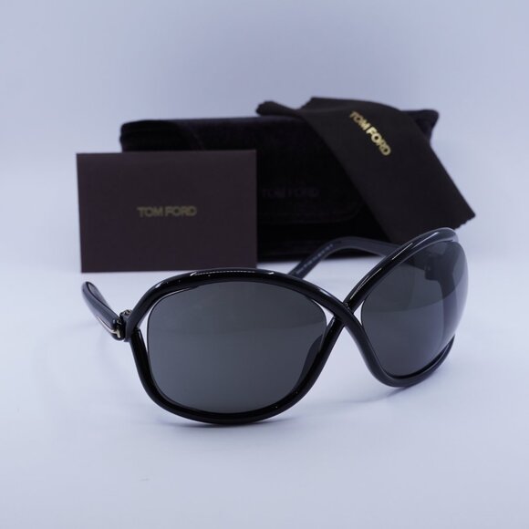 Tom Ford Bettina FT1068 01A Geometric Sunglasses - Black/Smoke - Picture 4 of 9